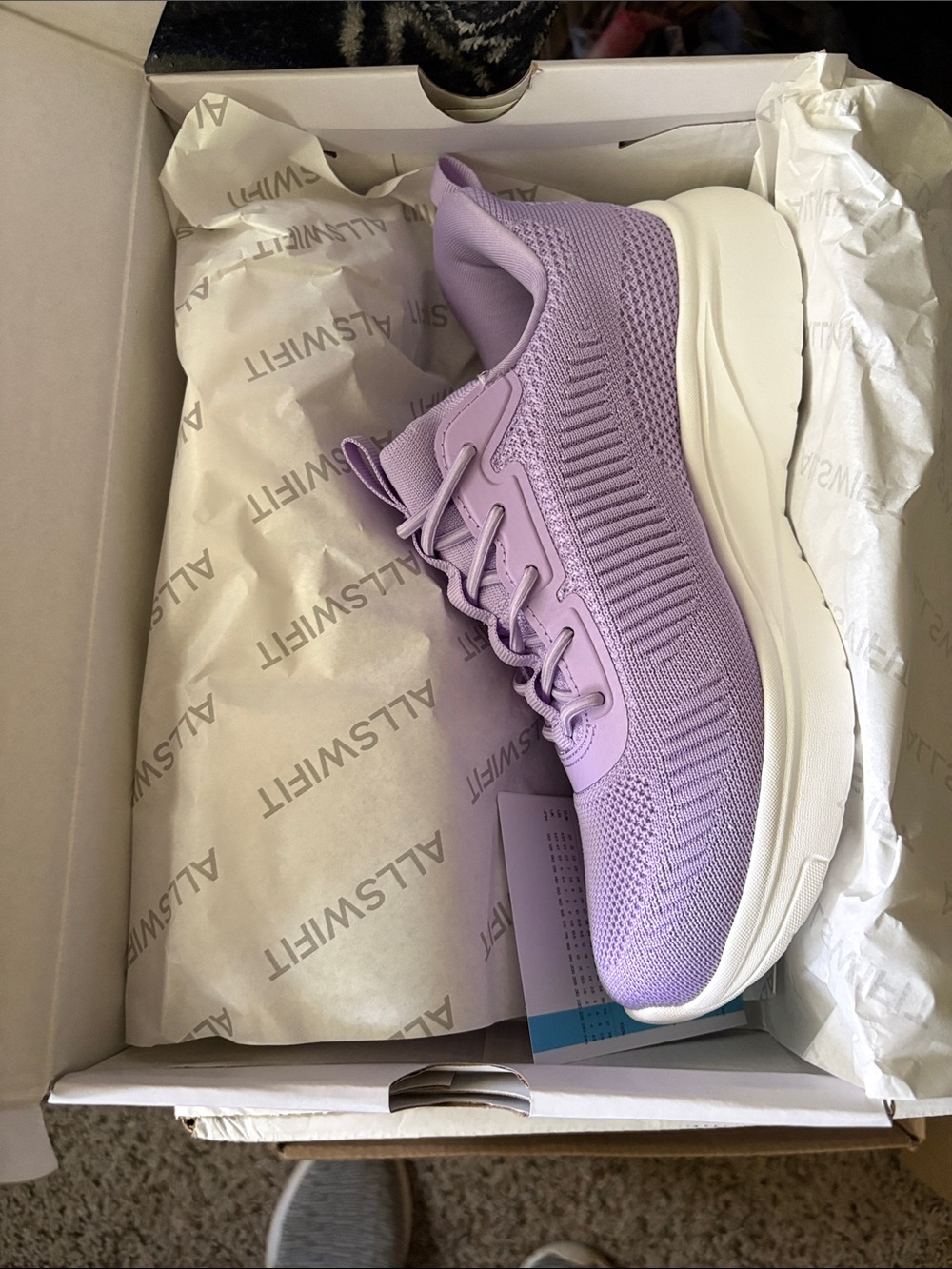 Allswift ladies purple slip on sneakers size 8
